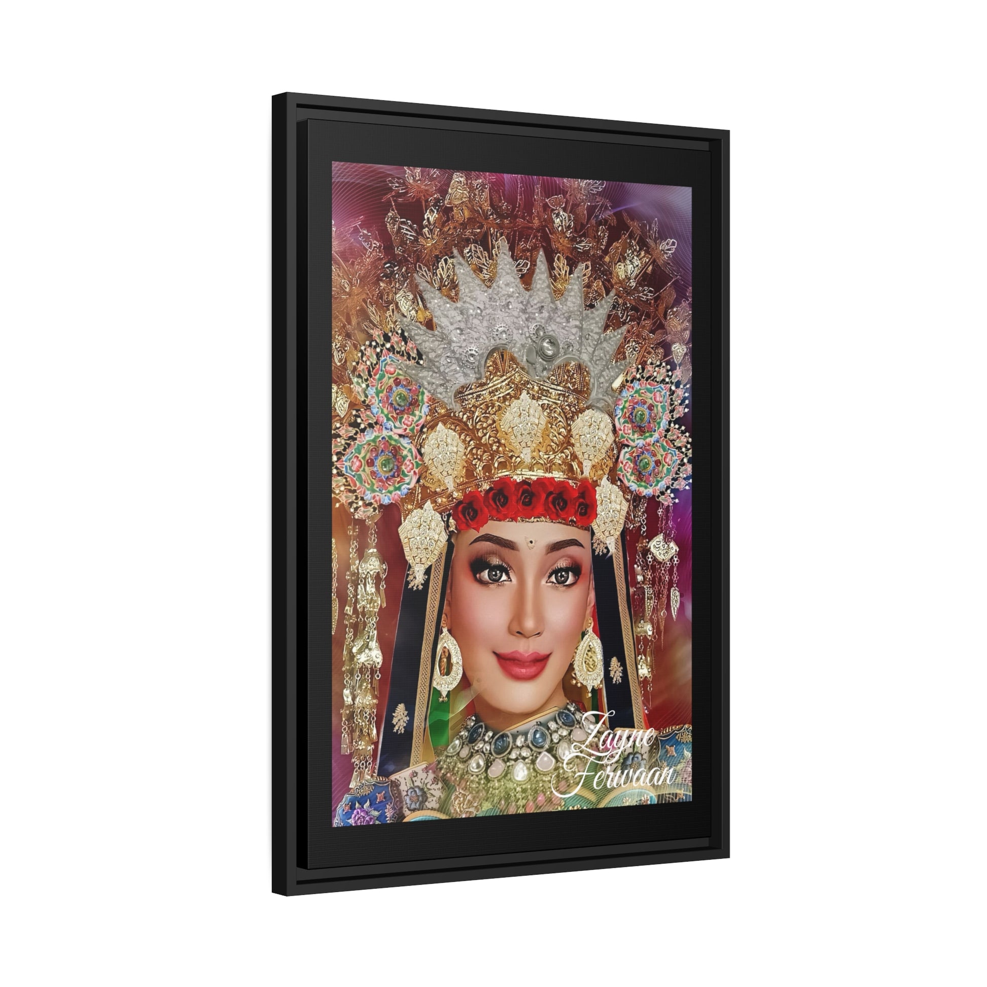 Canvas wall art Indo Bride side view 1