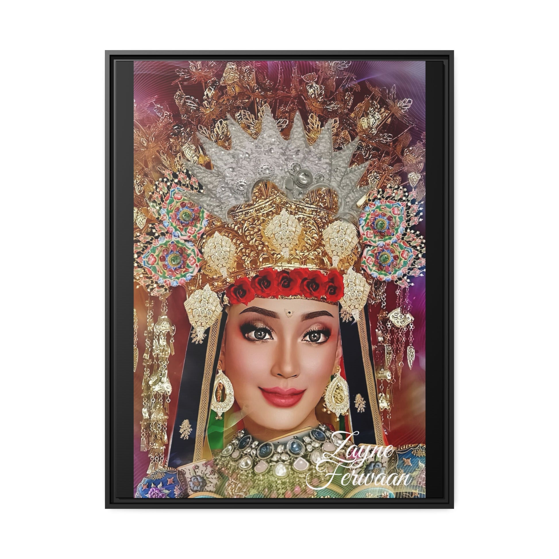 Canvas wall art Indo Bride front view