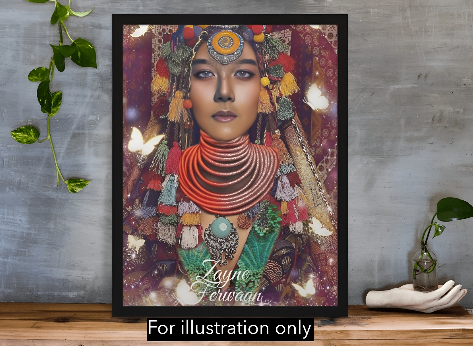 Canvas wall art Layla illustration 2