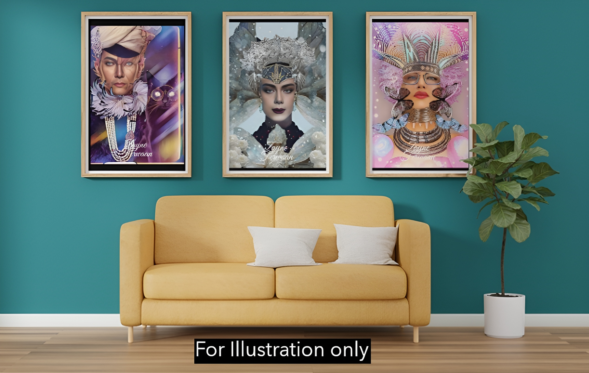 Canvas wall art Fabulous Duo illustration 3