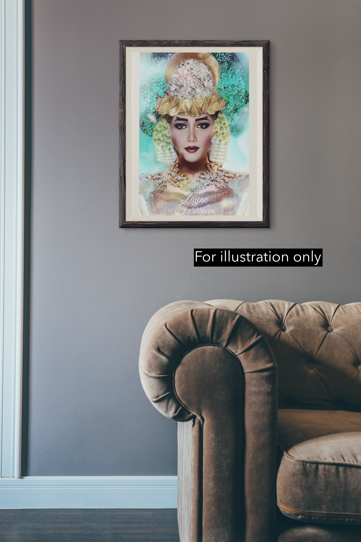 Canvas wall art Mountain Princess illustration 2