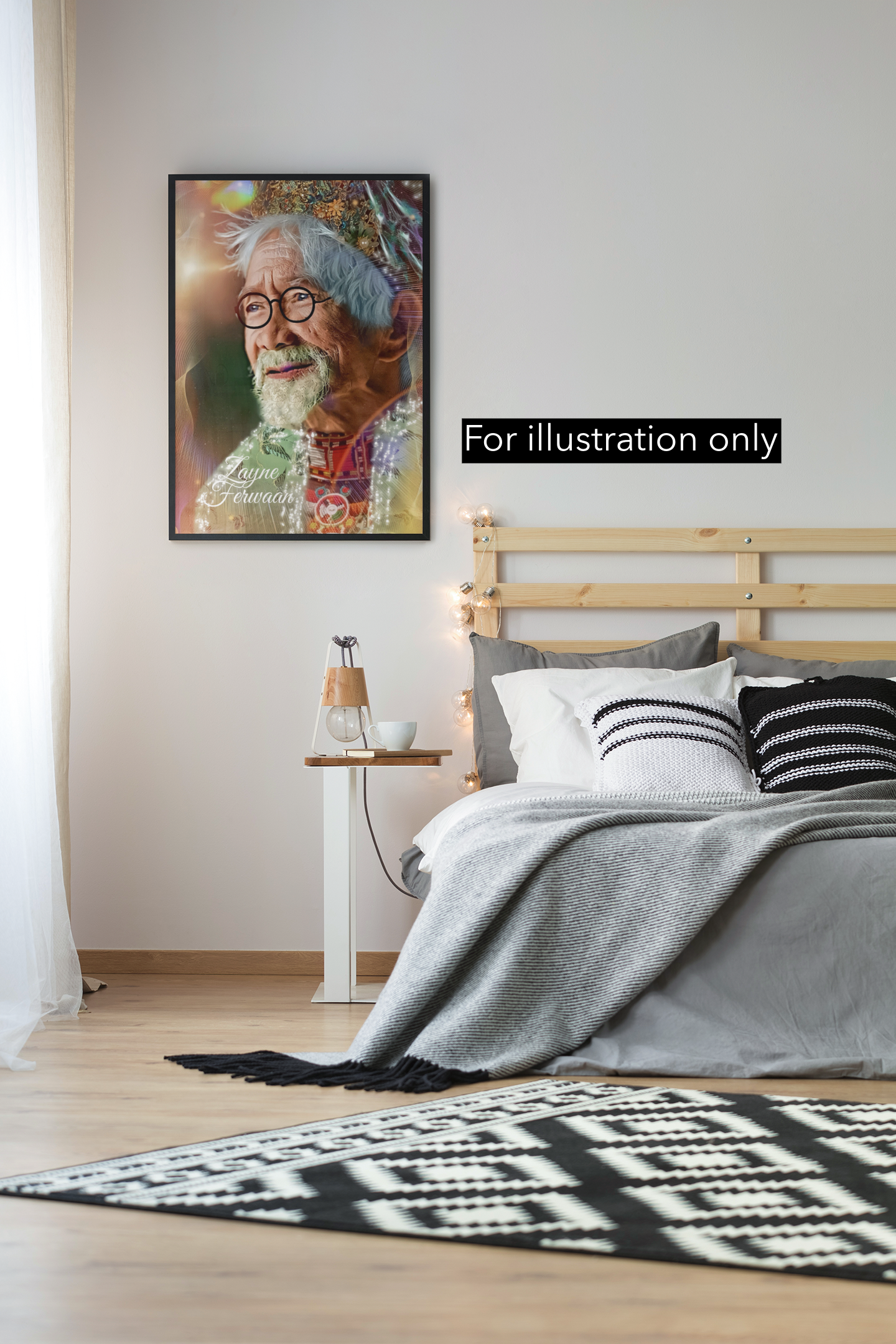 Canvas art print The Wise Man illustration 2